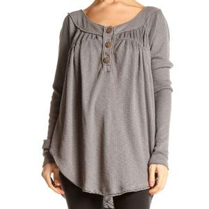 Free people grey waffle tunic